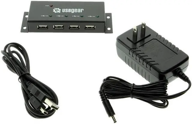 Alt view image 2 of 4 - USBGear 4-Port USB 2.0 Mini Metal High-Speed Hub