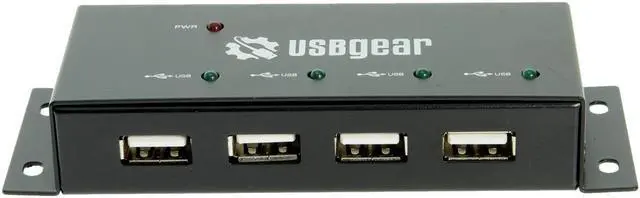 Alt view image 3 of 4 - USBGear 4-Port USB 2.0 Mini Metal High-Speed Hub