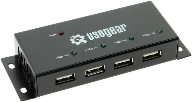 Alt view image 4 of 4 - USBGear 4-Port USB 2.0 Mini Metal High-Speed Hub