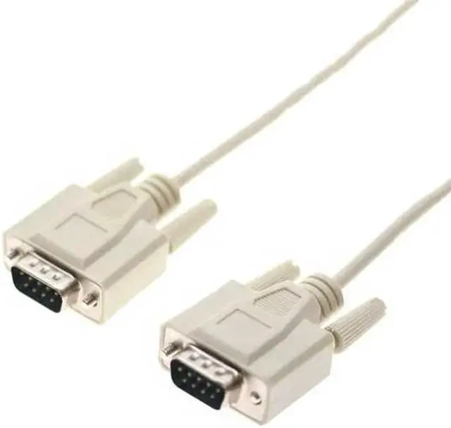 Alt view image 2 of 3 - Cablemax 10ft. DB9 Male to Male Serial Cable with Molded Shielded Connectors