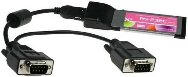 Alt view image 2 of 3 - SERIALGEAR Two Port RS-232 ExpressCard DB-9 Dongle for New Laptops
