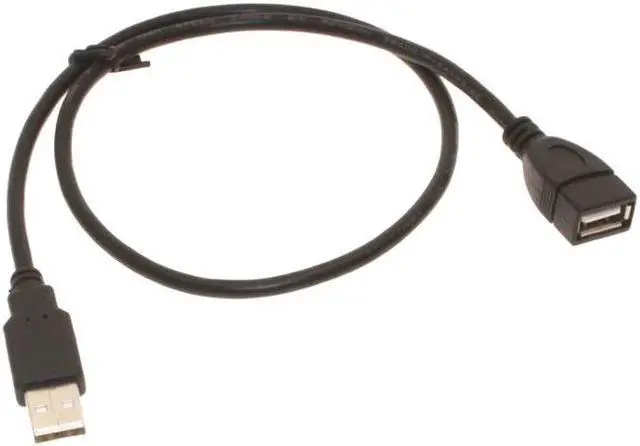 Alt view image 3 of 3 - USBGear 1ft. Black USB Cable A to A Extension Cable USB 2.0 High-Speed UltraFlex