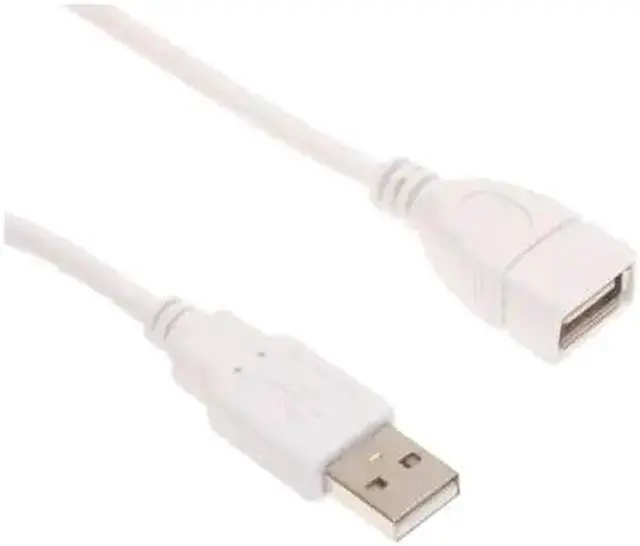 Alt view image 3 of 3 - USBGear 1ft. White USB Cable A to A Extension Cable USB 2.0 High-Speed UltraFlex