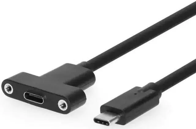 Alt view image 3 of 3 - Coolgear USB 3.2 Gen 2 Type-C Male to Female High Quality Panel Mount Cable 20 inch