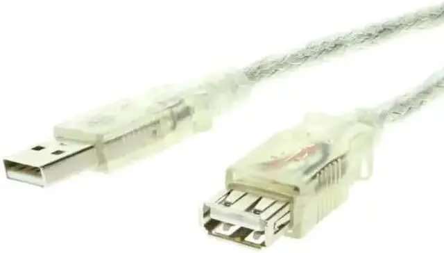 Alt view image 3 of 3 - USBGear USBGEAR Pro-Series USB 2.0 Hi-Speed A to A Extension Cable 6ft. Clear