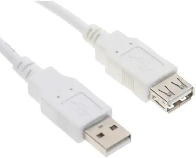 Alt view image 3 of 3 - USBGear 5ft. White USB 2.0 A-Male to A-Female Extension Cable