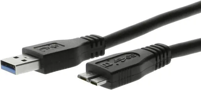 Alt view image 2 of 5 - USBGear 1ft. USB 3.0 5Gbps Type A Male to Micro-B Male Super Speed Cable