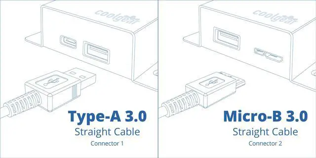 Alt view image 5 of 5 - USBGear 1ft. USB 3.0 5Gbps Type A Male to Micro-B Male Super Speed Cable