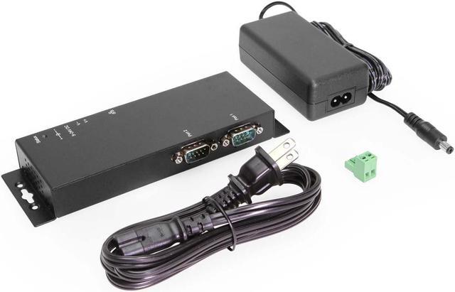 Alt view image 5 of 5 - Coolgear 2-Port RS-232/422/485 Serial to Ethernet Device Server, PoE Power