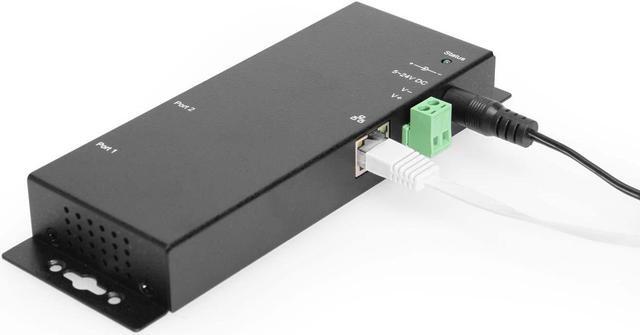 Alt view image 4 of 5 - Coolgear 2-Port RS-232/422/485 Serial to Ethernet Device Server, PoE Power