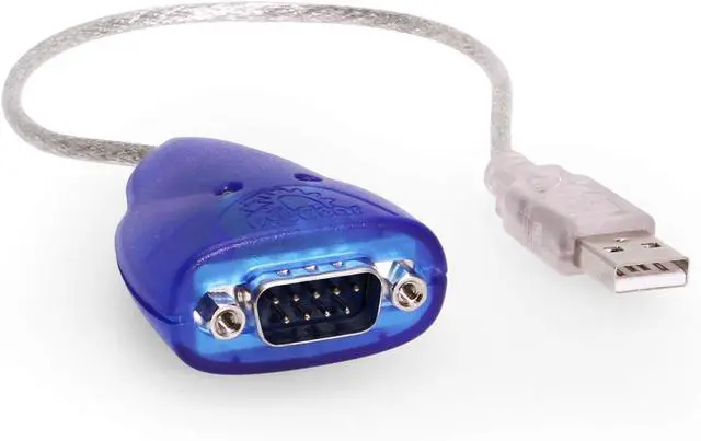 Main image of USBGear 12 inch USB to Serial RS-232 DB-9 Pin Adapter with FTDI Chipset for Windows 11, 10, 8, 7 and Mac Systems - Use for Laptop Serial Port, PDA, GPS, Modems, Routers and More