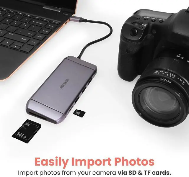 Alt view image 5 of 7 - Gearmo USB-C Hub 9 in 1 Travel Series Portable Docking Station