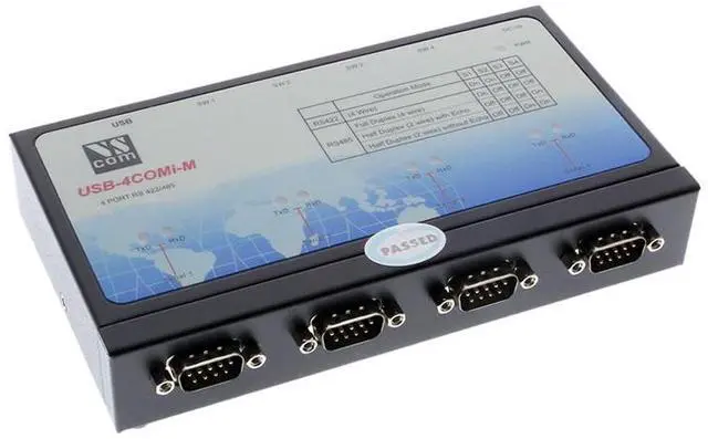 Alt view image 3 of 6 - SERIALGEAR USB-4COMi-M USB to Quad RS-422/485 Metal case with DIN-Rail