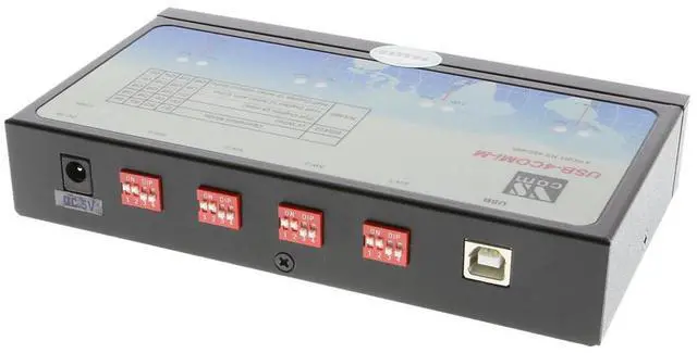 Alt view image 2 of 6 - SERIALGEAR USB-4COMi-M USB to Quad RS-422/485 Metal case with DIN-Rail