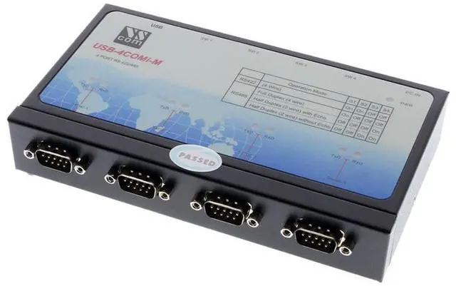 Main image of SERIALGEAR USB-4COMi-M USB to Quad RS-422/485 Metal case with DIN-Rail