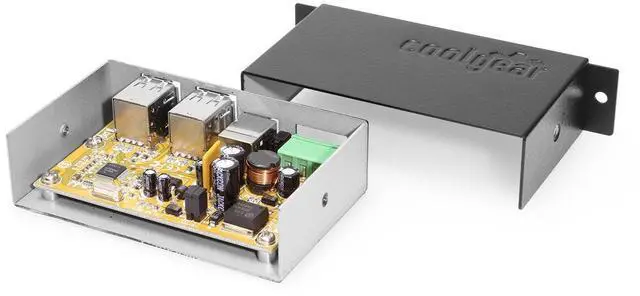 Alt view image 4 of 5 - Coolgear Industrial 4 Port USB 2.0 Powered Hub with Power Adapter for PC-MAC