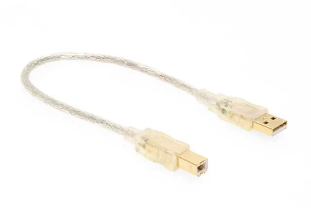 Alt view image 3 of 5 - USBGear Clear USB Cable A to B12 inch High-Speed USB 2.0 Gold Plated