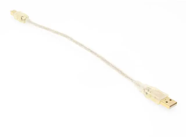 Alt view image 4 of 5 - USBGear Clear USB Cable A to B12 inch High-Speed USB 2.0 Gold Plated