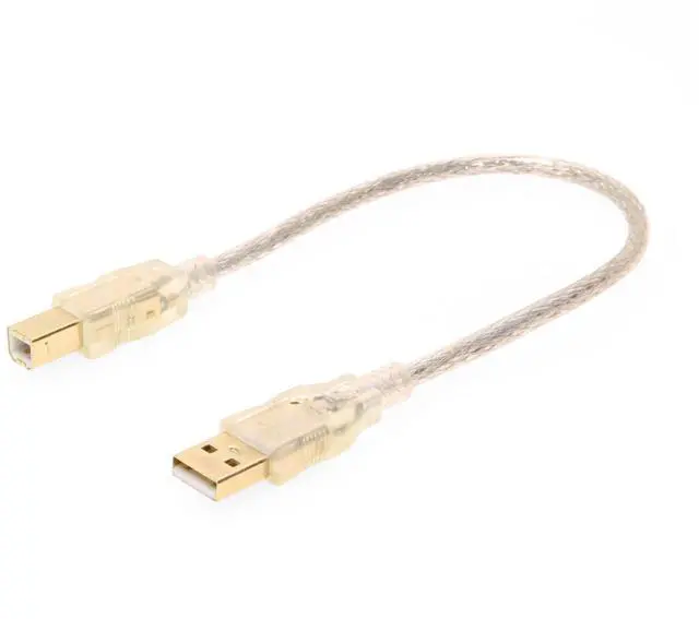 Alt view image 2 of 5 - USBGear Clear USB Cable A to B12 inch High-Speed USB 2.0 Gold Plated