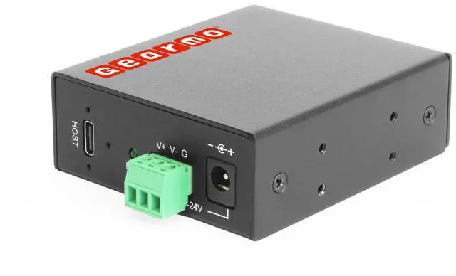 Alt view image 2 of 5 - Gearmo 4-Port Slim USB Hub - 10Gbps Speed, Type-C Ports, Surge Protection, Flexible Mounting Options and Sleek Low Profile Design for Workstations & More