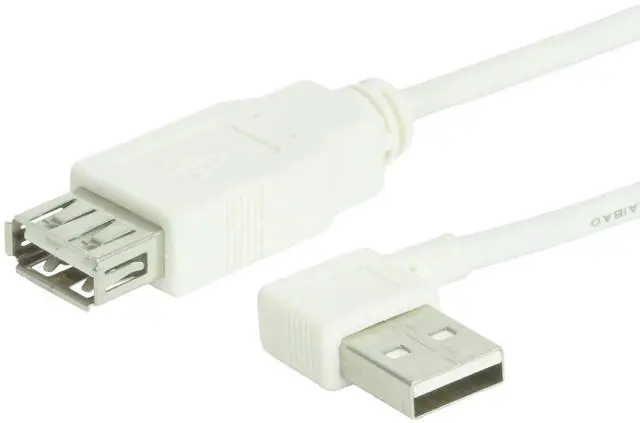 Main image of USBGear 3ft. White USB 2.0 Extension Cable A male Right Angle to A Female