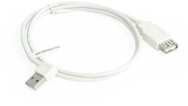 Alt view image 4 of 5 - USBGear 3ft. White USB 2.0 Extension Cable A male Right Angle to A Female