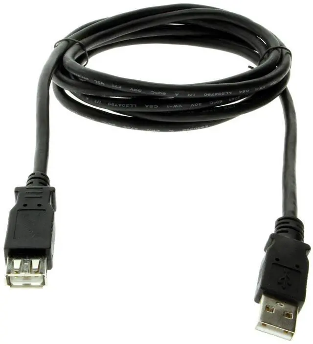 Alt view image 5 of 5 - USBGear Pro-Series USB 2.0 Hi-Speed A to A Extension Cable 6ft. Black