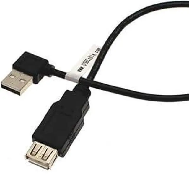 Alt view image 2 of 4 - USBGear 3ft. Black USB 2.0 Extension Cable A male Right Angle to A Female