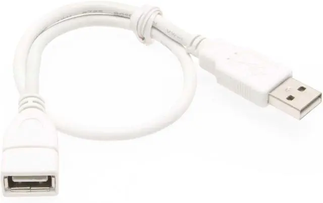 Alt view image 4 of 5 - USBGear 1ft. White USB Cable A to A Extension Cable USB 2.0 High-Speed UltraFlex
