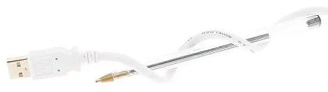 Alt view image 4 of 5 - 6FT Type-A Right Angle to B Straight High-Speed USB 2.0 White Cable