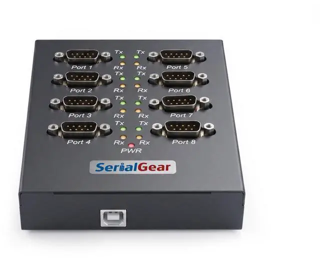 Alt view image 2 of 5 - Coolgear USB 2.0 Serial High-Speed Adapter Box Industrial 8-Port RS-232 FTDI