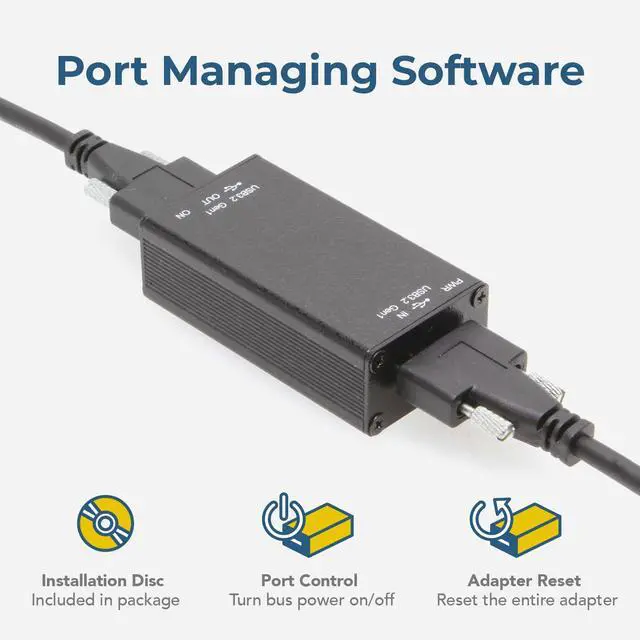 Alt view image 5 of 6 - Coolgear Single Port Managed USB-C to C 3.2 Gen 1 Port Adapter w/ ESD Surge Protection