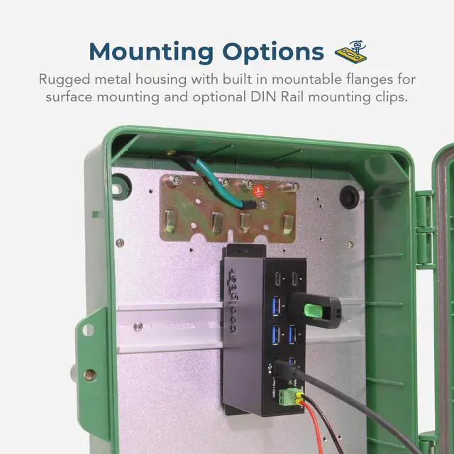 Alt view image 3 of 7 - Coolgear 7 Port USB 3.2 Gen 1 Type-C Hub w/ ESD Surge Protection & USB-C Upstream