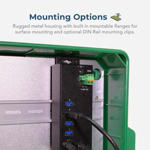 Alt view image 4 of 7 - Coolgear 4 Port Managed USB 3.2 Gen 1 Hub w/ 15KV ESD Surge Protection & Vertical Port Orientation