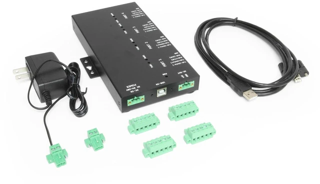 Alt view image 7 of 7 - Coolgear USB 2 to Industrial 4-Port RS232-422-485 Serial TB Adapter
