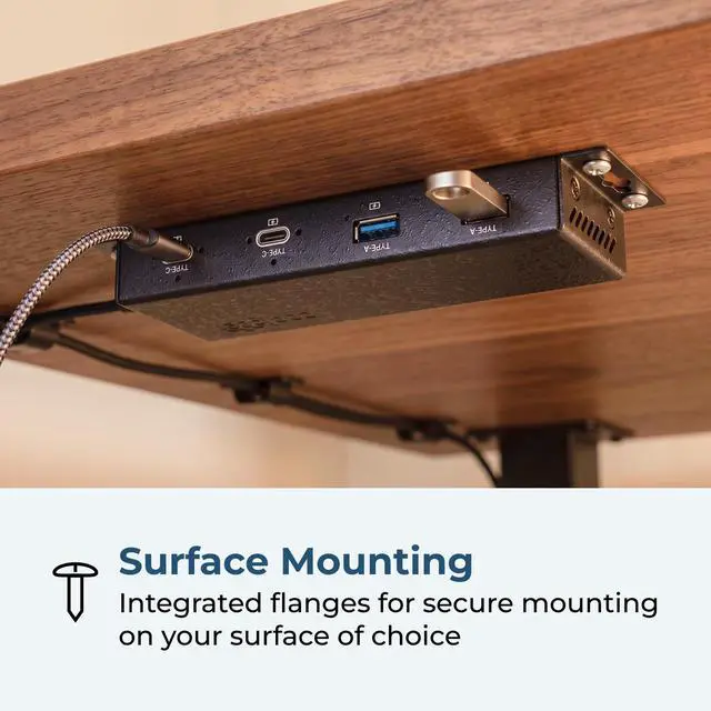 Alt view image 3 of 7 - Coolgear Slim Series 180W USB-C PD Hub, 3-Port USB-C 60W Charging + 2-Port USB-A, 12-24V DC Input, Compact Industrial USB Charging Hub