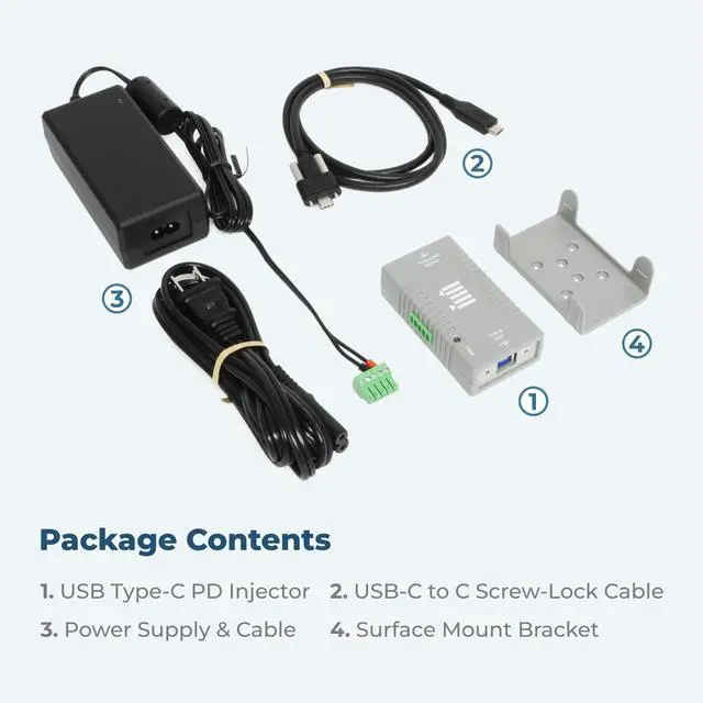 Alt view image 5 of 7 - Coolgear Power Delivery Injector USB Type-C PD 2.0 Gen1 and Gen2 Super Speed USB 3.1 B Host to USB 3.1 PD Device
