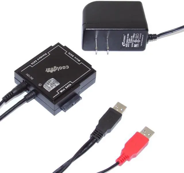 Alt view image 2 of 9 - CoolGear® Universal Sata Drive Adapter for all SATA Drives with Power Adapter