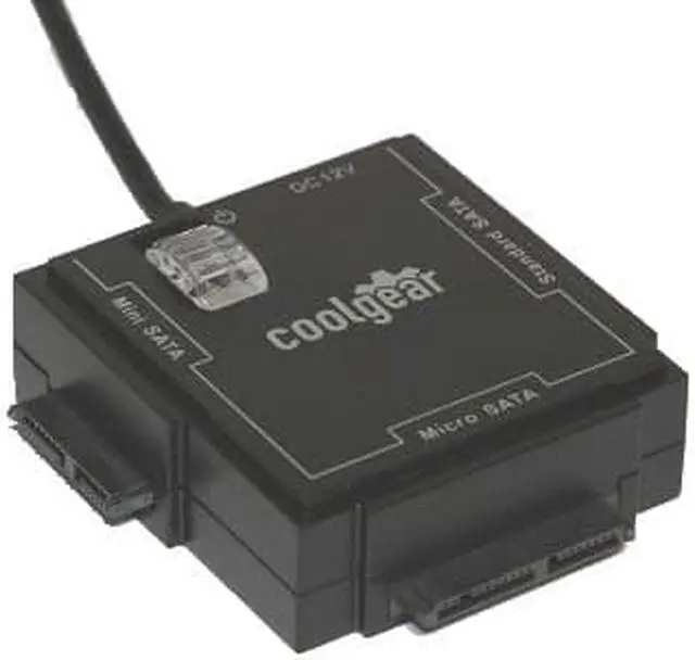 Alt view image 3 of 9 - CoolGear® Universal Sata Drive Adapter for all SATA Drives with Power Adapter