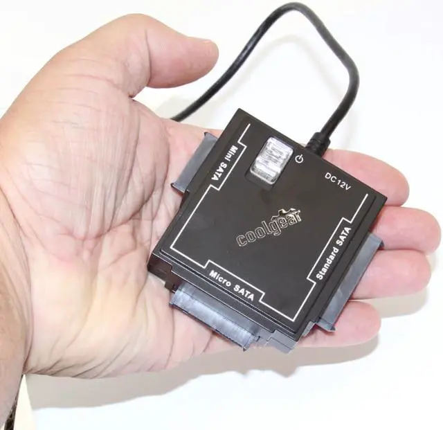 Alt view image 4 of 9 - CoolGear® Universal Sata Drive Adapter for all SATA Drives with Power Adapter