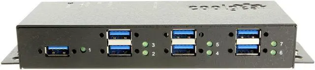 Main image of Coolgear 7 Port USB 3.1 Gen1 Hub 15KV ESD Surge Protection w/Power Adapter