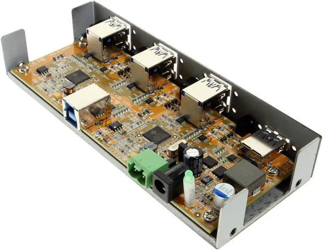 Alt view image 3 of 6 - Coolgear 7 Port USB 3.1 Gen1 Hub 15KV ESD Surge Protection w/Power Adapter