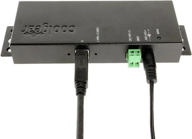 Alt view image 2 of 6 - Coolgear 7 Port USB 3.1 Gen1 Hub 15KV ESD Surge Protection w/Power Adapter