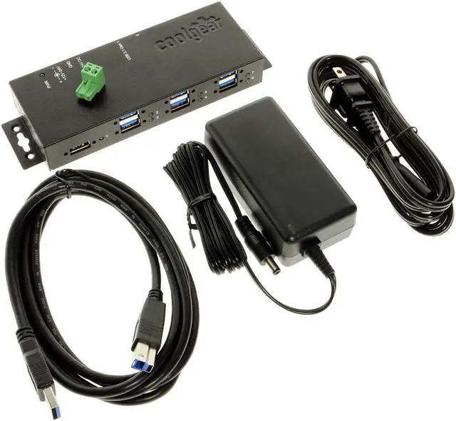 Alt view image 5 of 6 - Coolgear 7 Port USB 3.1 Gen1 Hub 15KV ESD Surge Protection w/Power Adapter