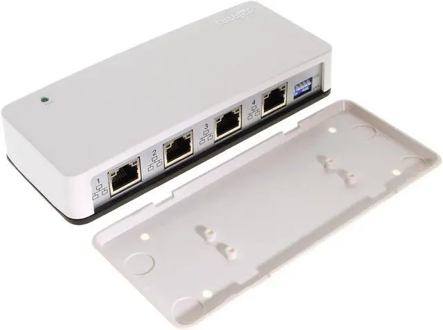 Alt view image 4 of 8 - Coolgear 4-Port Gigabit Ethernet to USB3.1 Gen1 Adapter w/Mounting Kit