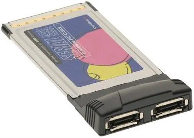 Alt view image 2 of 2 - CoolGear 2-port eSATA PCMCIA CardBus-32 Laptop Adapter