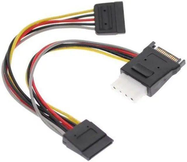 Main image of SATAGear 7in. SATA Power Splitter Cable Molex 4-Pin Output Dual 15-pin Sata Output