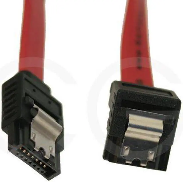 Main image of 8in Serial ATA SATA Latching Cable Straight to Right Angle