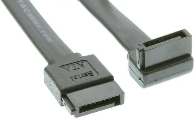 Main image of 17in Black SATA Device Cable Straight to Left Angle