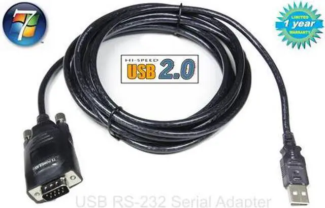 Alt view image 4 of 4 - USBGear FTDI 6ft. Long USB to Serial Adapter Cable with Screws and Three LED display